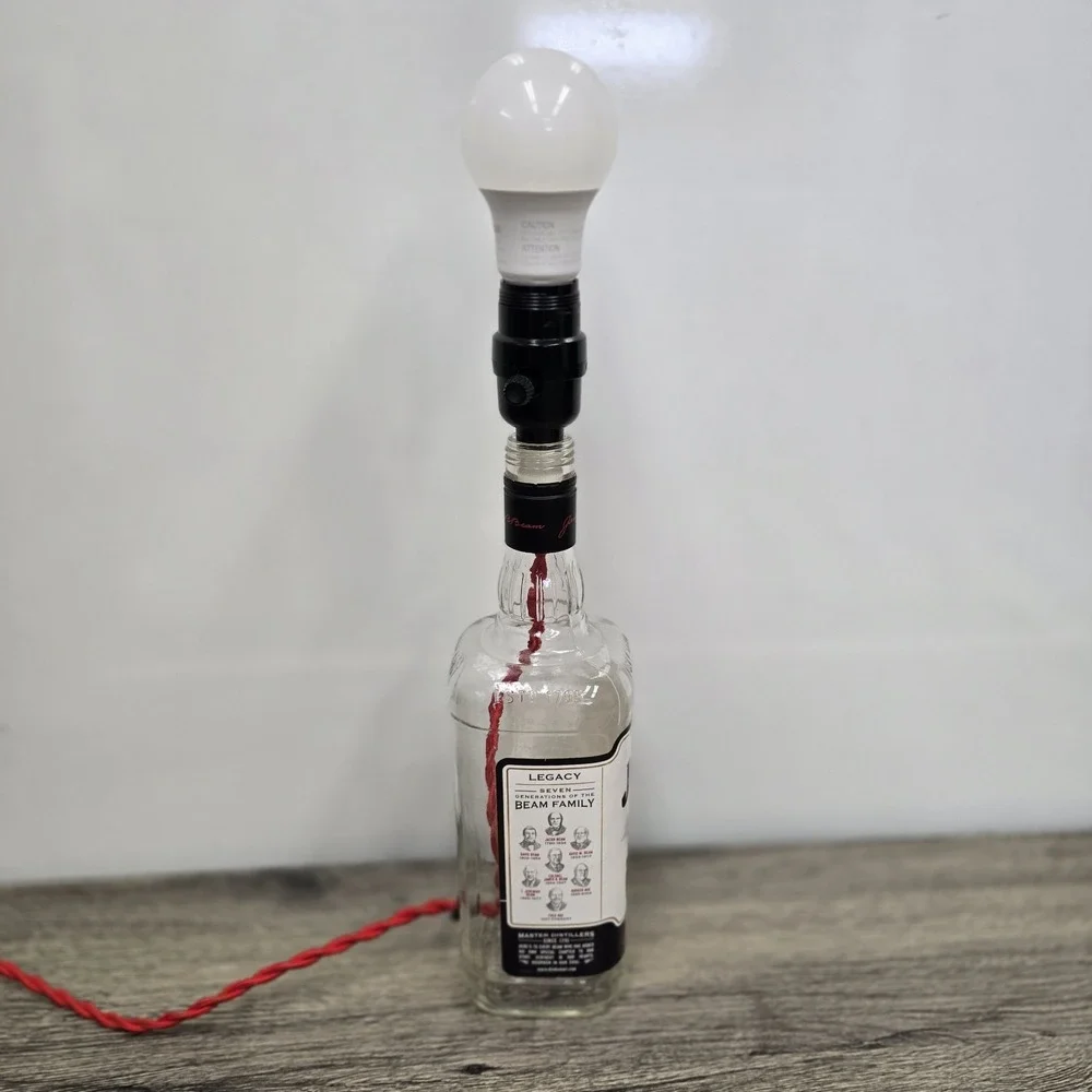 Large Jim Beam Bar Lamp Man Cave Custom Made 110v‎ Powered 16